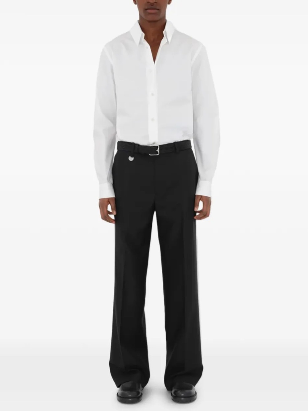 Burberry: Slim Fit Cotton Blend Dress Shirt